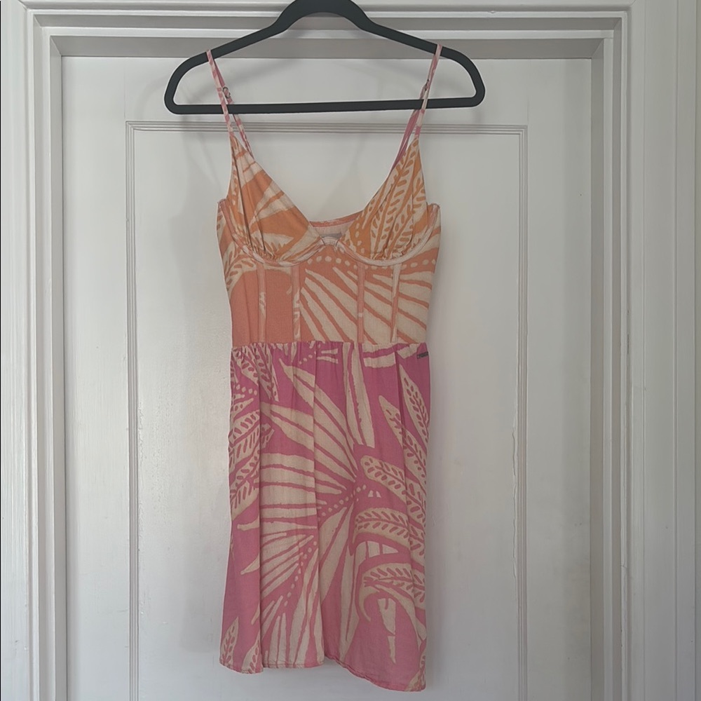 Maaji Pink and Orange Patterned short dress